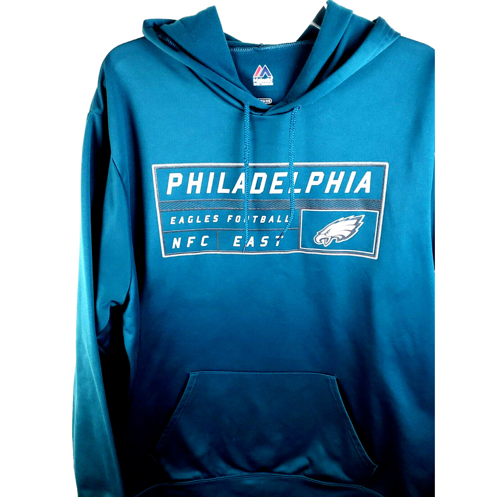 Philadelphia Eagles Hoodie Mens XL Sweatshirt Green Pullover Pocket Soft fleece